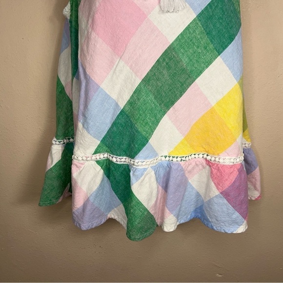 MEDIUM CROWN AND IVY LINEN BLEND COLORFUL TOP SLEEVELESS - Picture 3 of 11